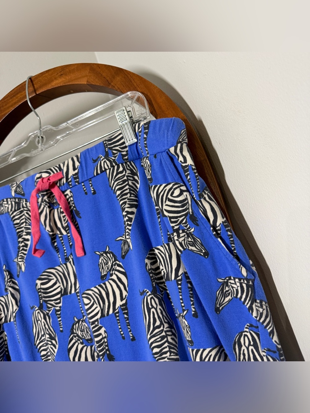 Anorak XXL Blue Zebra Print Long Sleeve Pajama Set - Picture 5 of 12